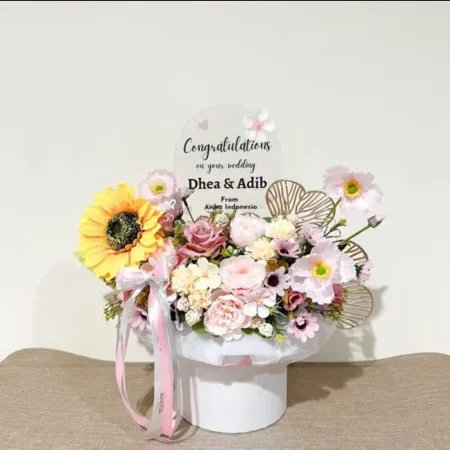Bloom Box Akrilik Ucapan Wedding Grogol Petamburan